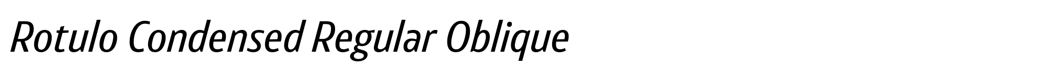 Rotulo Condensed Regular Oblique image